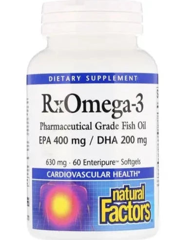 RxOméga-3 630 mg by Natural Factors, 60 caps