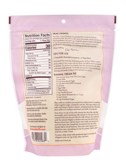 Fécule de maïs par Bob&#39;s Red Mill 510g