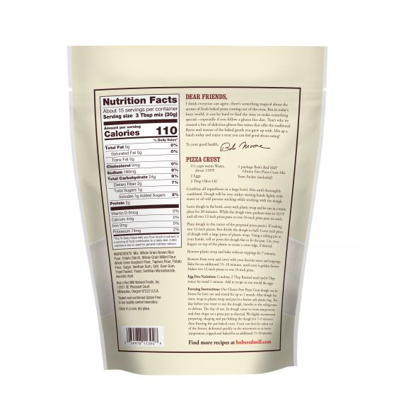 Mélange de croûte de pizza bio sans gluten par Bob&#39;s Red Mill 454g