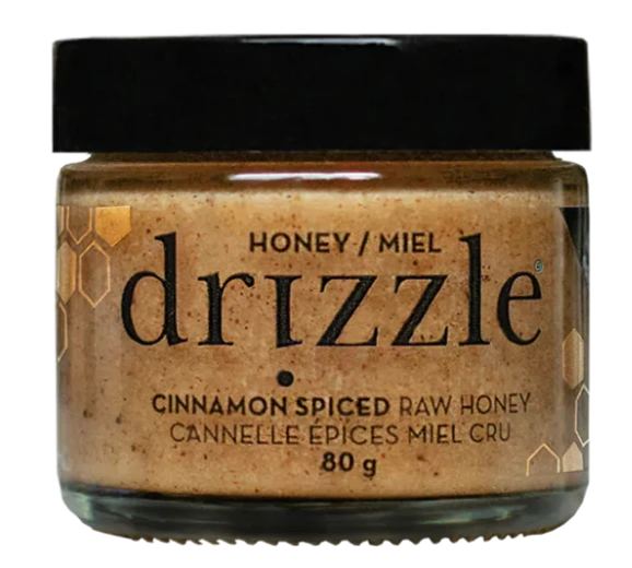 Mini miel brut épicé à la cannelle par Drizzle, 80 g