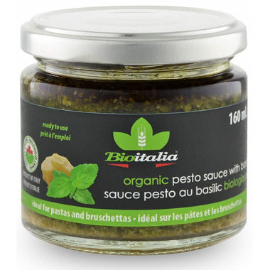 Organic Pesto sauce with Basil by BioItalia, 160ml