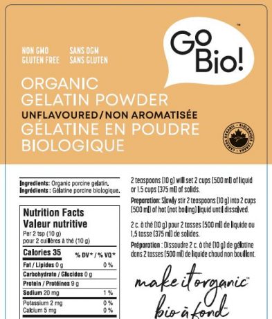 Organic Powder Gelatine by GoBio, 150g