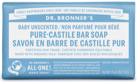 Savon en barre bio non parfumé pour bébé par Dr. Bronner's 