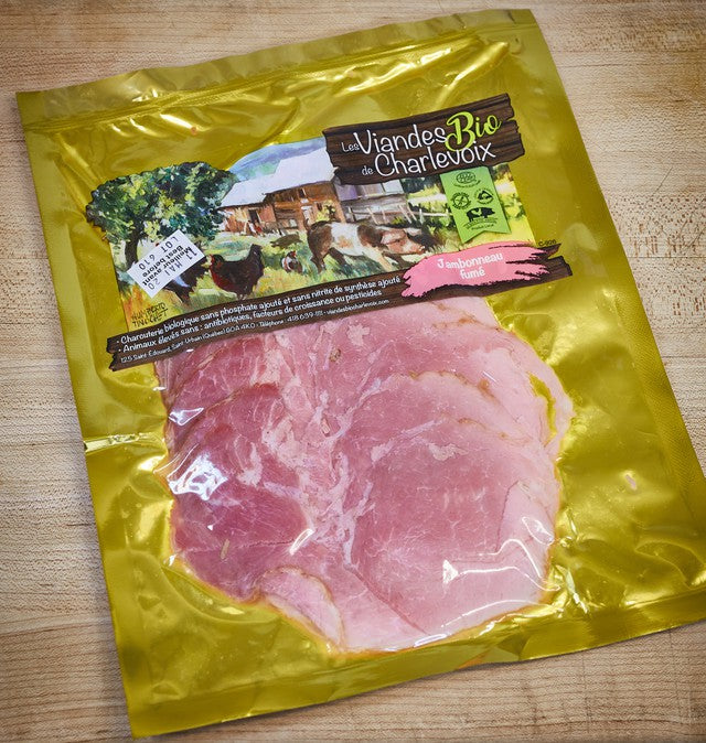 Organic Sliced Smoked Ham by Charlevoix, 100g