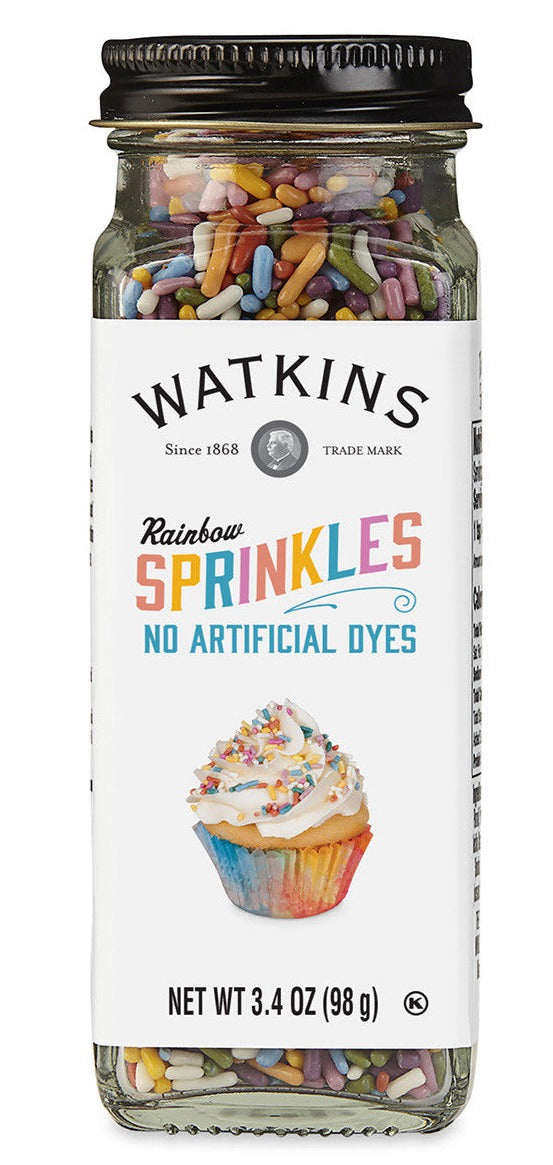 Rainbow Decorating Sprinkles by Watkins, 98g