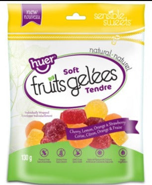 Gelées naturelles de fruits tendres par Huer, 130 g