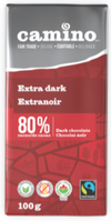 Organic Extra Dark 80% Chocolate Bar by Camino, 100g