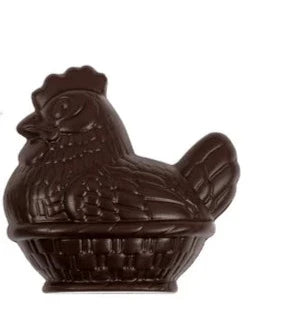 Mini Dark Chocolate Hen by Chocolate Boreal,(34 mm)