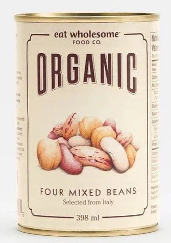 Organic Four Mixed Beans by Eat Wholesome, 398ml