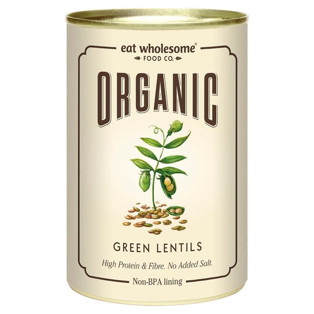 Organic Green Lentils by eat wholesome 398ml