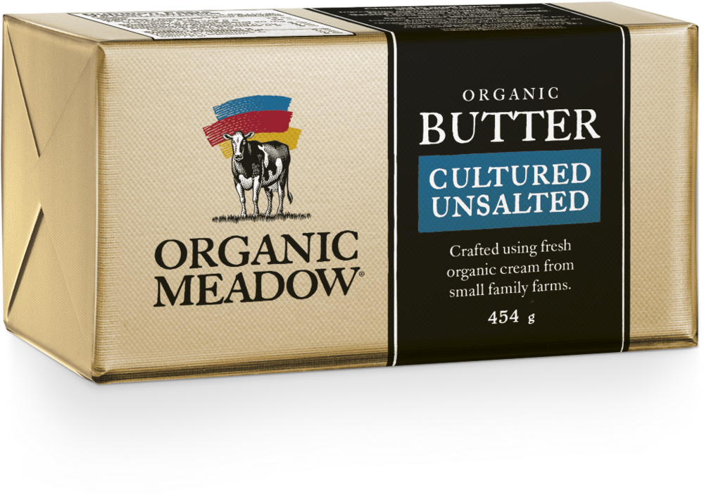 Beurre non salé biologique par Organic Meadow 454g