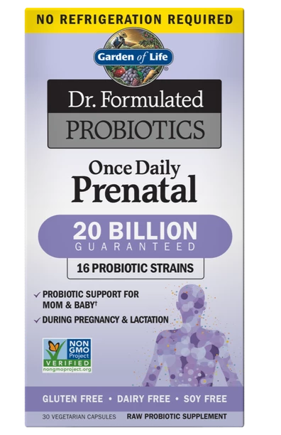 Dr. Formulé probiotiques une fois par jour prénatal stable par Garden Of Life, 30 Cap