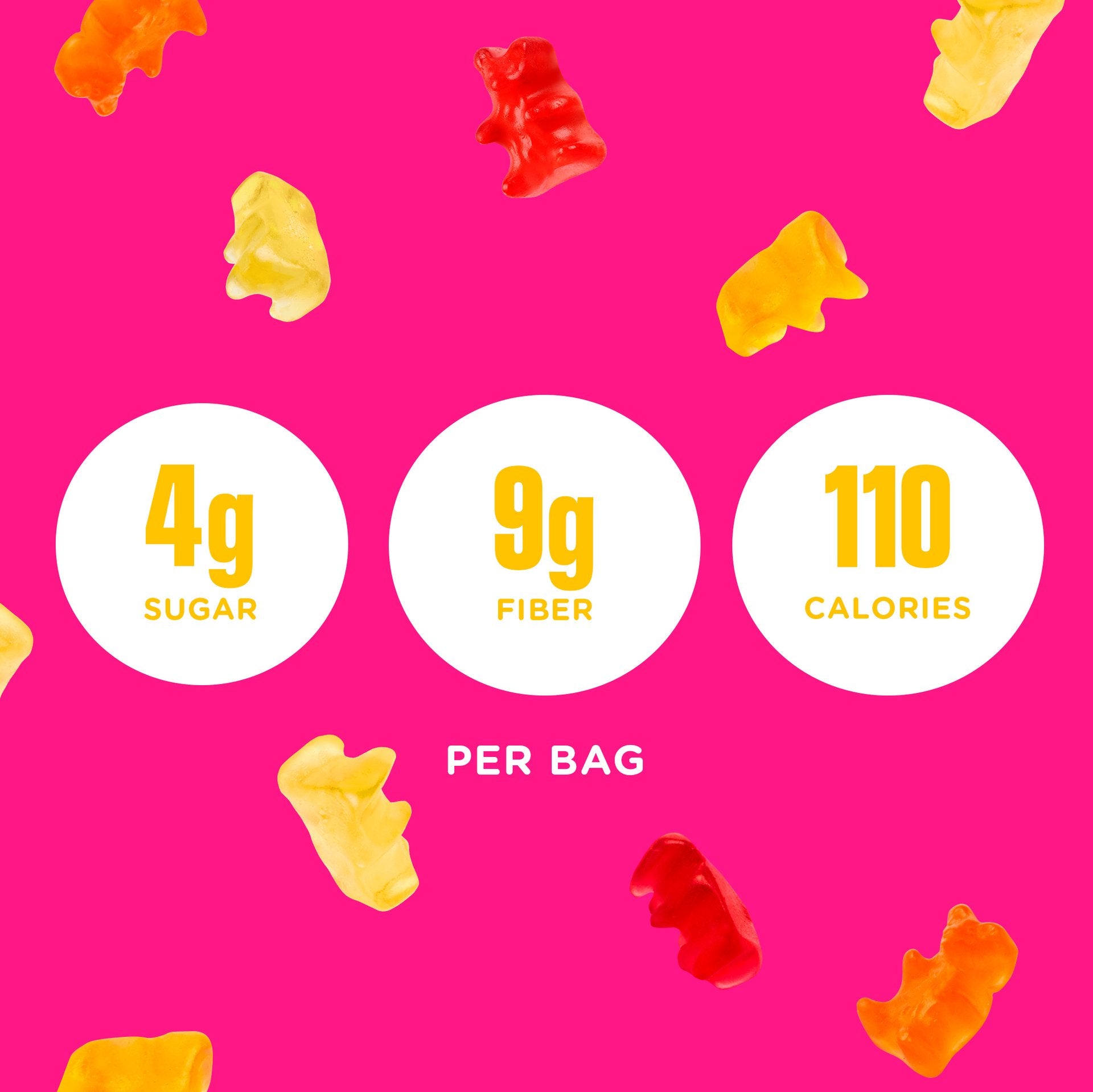 Oursons gommeux fruités par Smart Sweets 50g