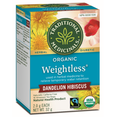 Sans poids biologique avec pissenlit hibiscus par Traditional Medicinals, 32 g