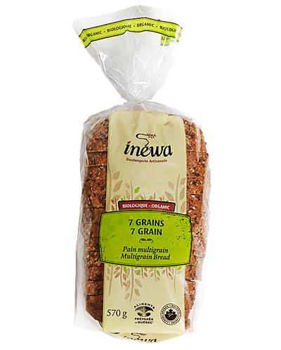 Pain multigrains 7 grains par Inewa, 500 g Livré frais les vendredis (sinon livré congelé)