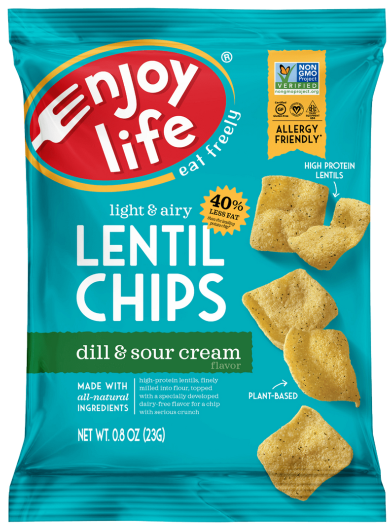 Chips de lentilles à l'aneth et à la crème sure par Enjoy Life 113g 