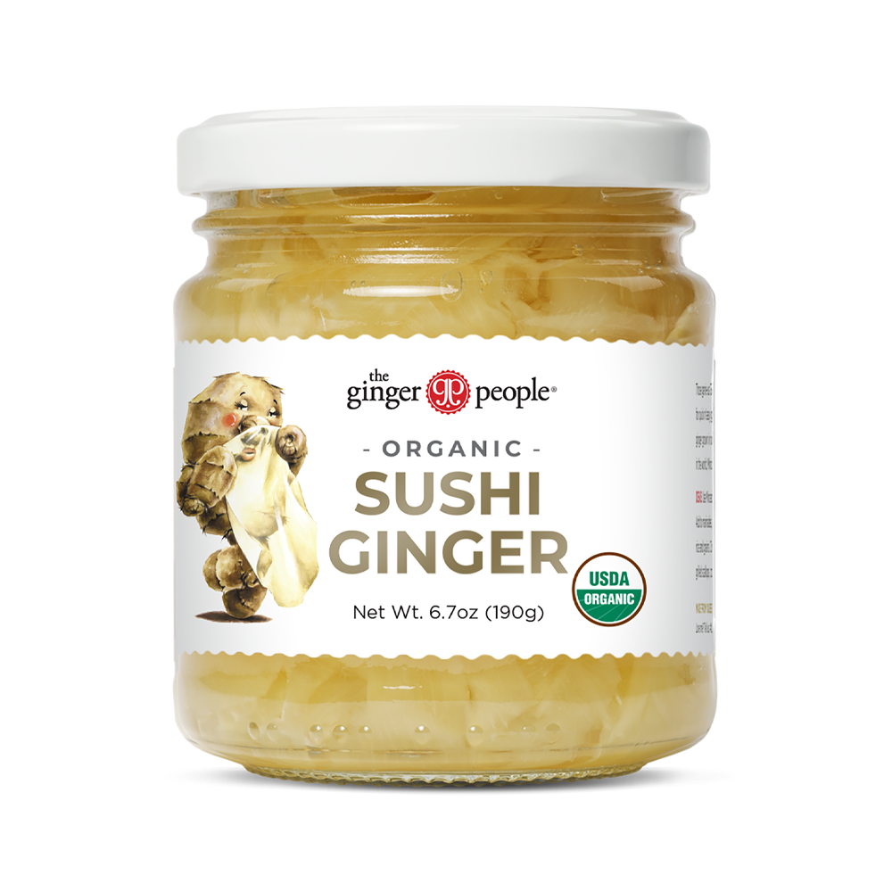Organic Pickled Sushi Ginger by The Ginger People, 190g