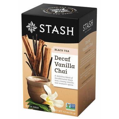 Thé décaféiné à la vanille Chai par Stash, 36 g