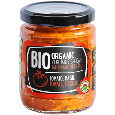 Tartinade de Légumes Bio Tomate &amp; Basilic par Rudolfs, 235g