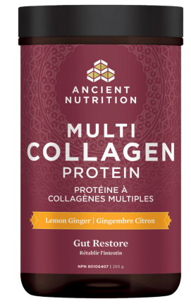 Lemon Ginger - Gut Restore - Protéine multi-collagène par Ancient Nutrition, 293G