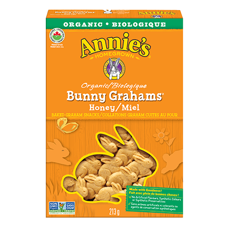 Honey Bunny Grahams Snacks Graham bio cuits par Annie's Homegrown 213 g