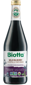 Jus de myrtille sauvage biologique par Biotta, 500 ml