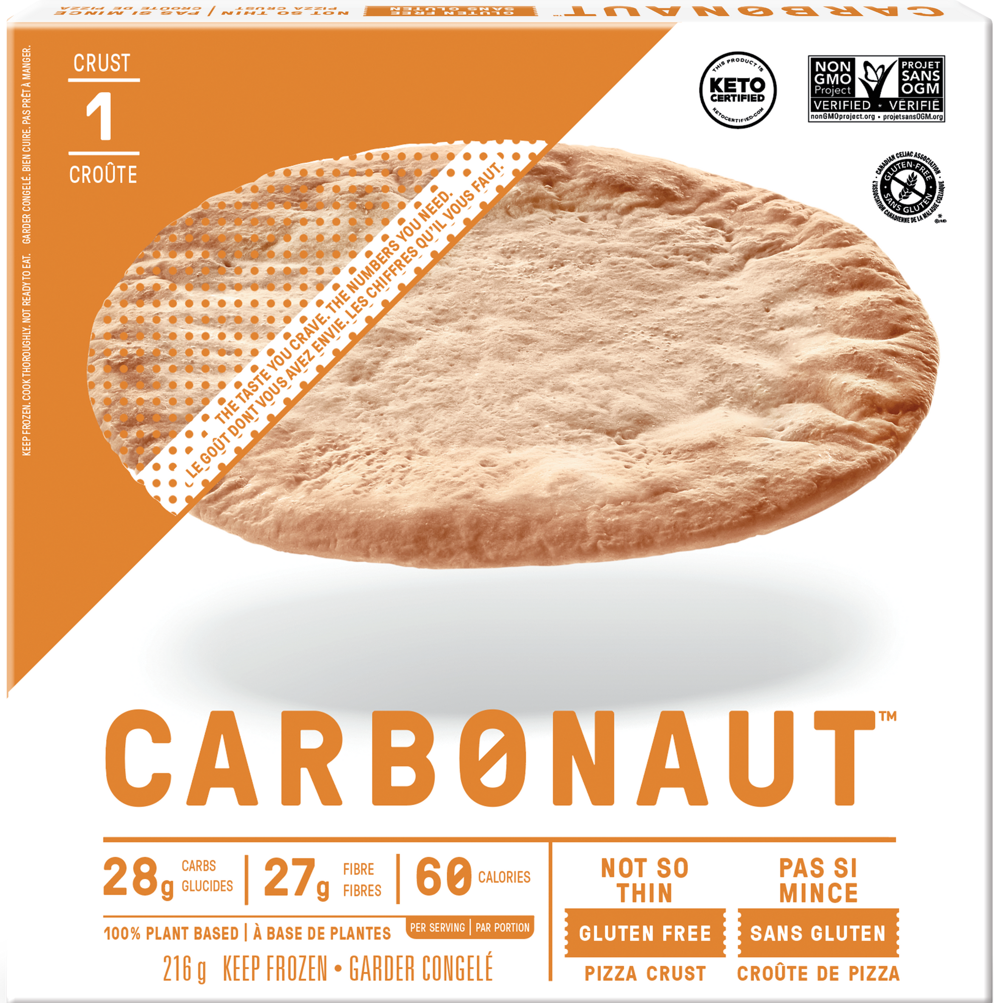 Not So Thin Gluten Free Pizza Crust by Carbonaut,  216g