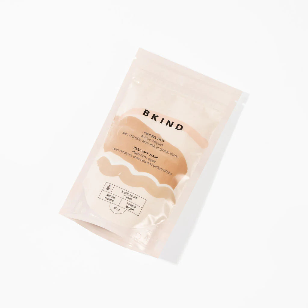 Masque Peel-off aux Algues - Chlorella, Aloe vera et Ginkgo biloba par BKIND, 80g