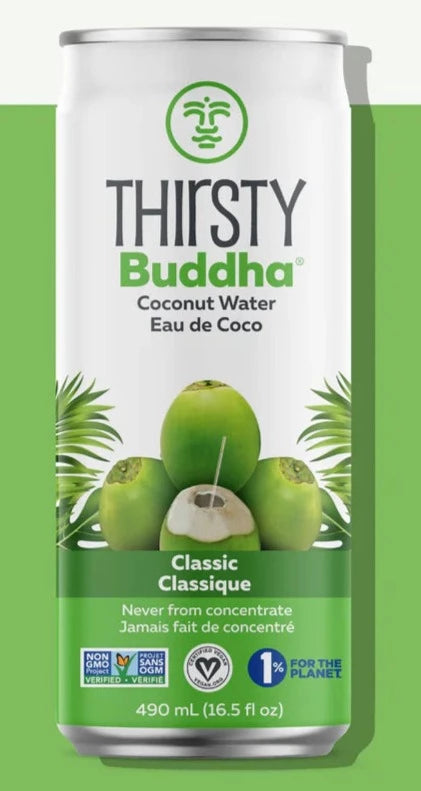 Organic Coconut Water by Thirsty Buddha, 490 mL