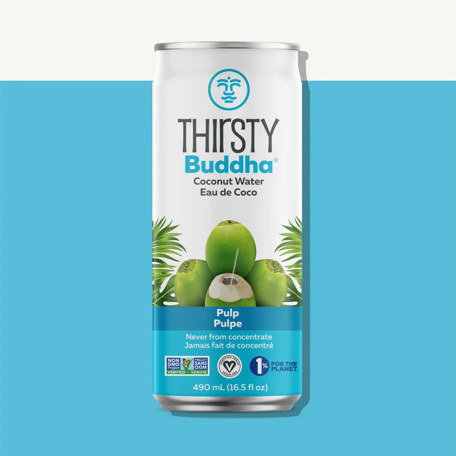 Organic Coconut Water with Pulp by Thirsty Buddha, 490ml