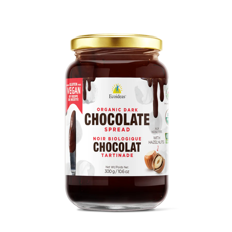Organic Dark Chocolate Hazelnut Spread by Eco Ideas, 300g
