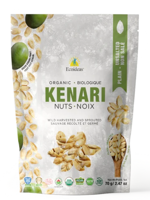 Noix Kenari bio non salées par Eco Ideas, 70 g