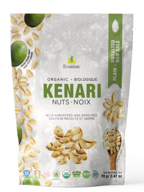 Organic Non- Salted Kenari Nuts by Eco Ideas,70g