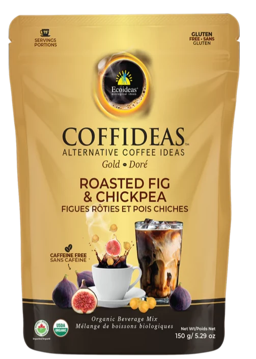 Gold- Roasted Black Figs &amp; Chickpeas Coffee Alternative par Eco Ideas, 150 g