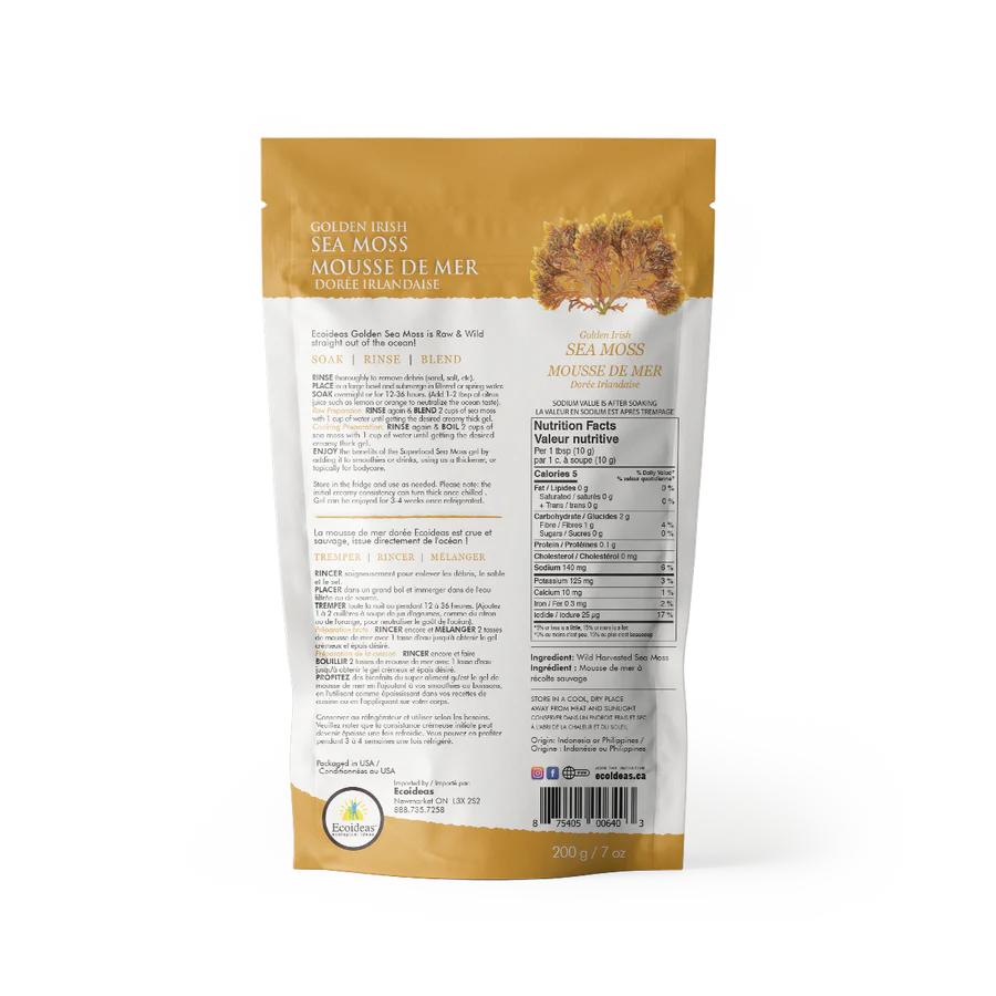 Mousse de mer d&#39;Irlande dorée par Eco Ideas, 200 g