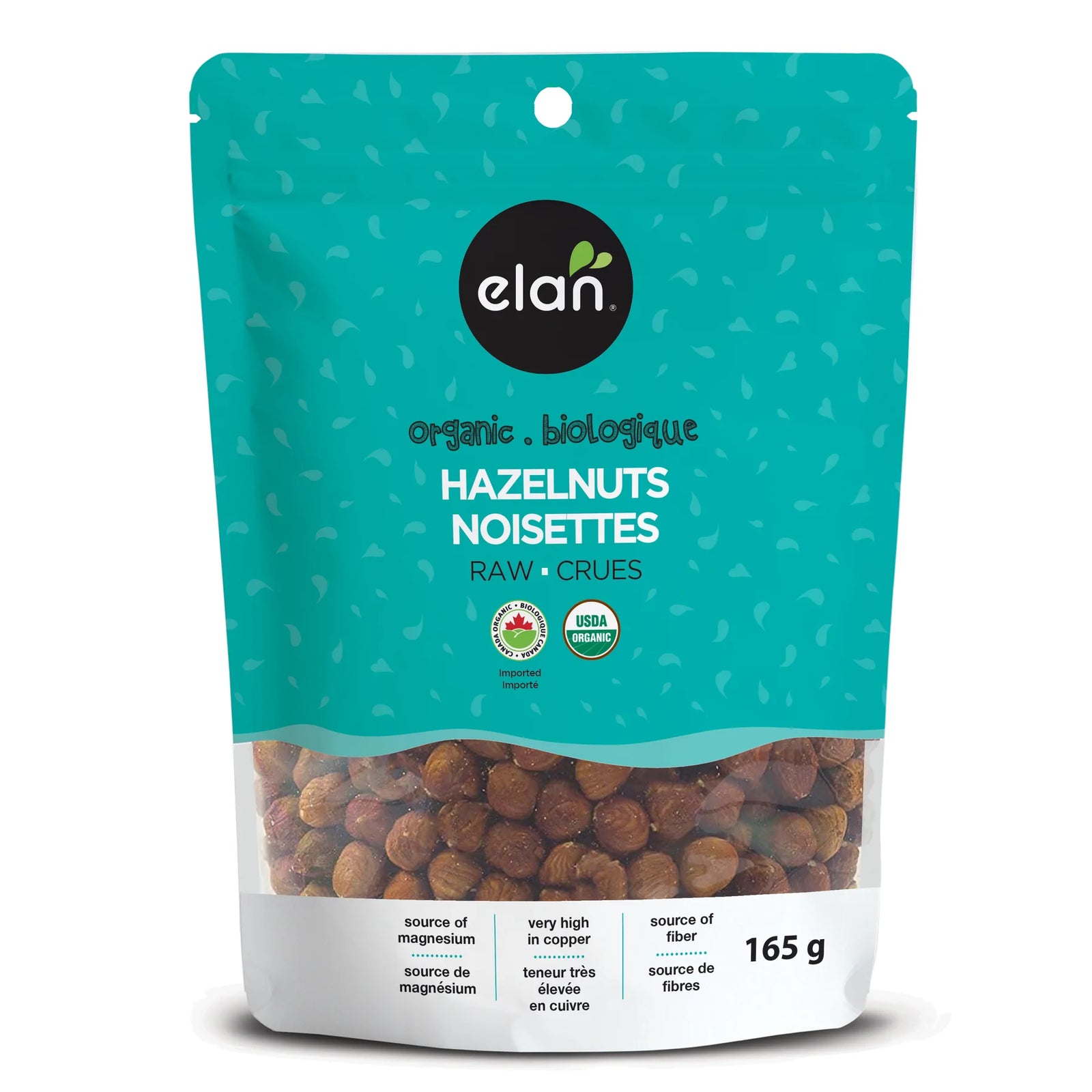 Noisettes Crues Bio par Elan 165 g