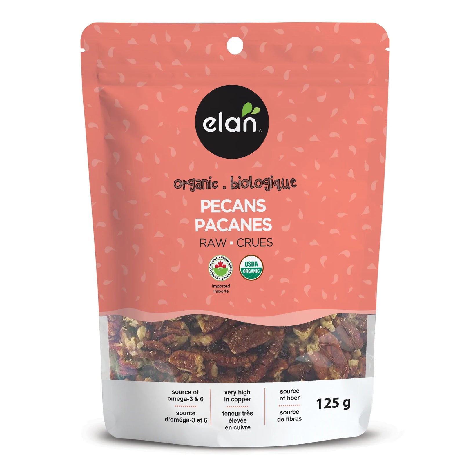Noix de Pécan Crues Bio Par Élan 125g