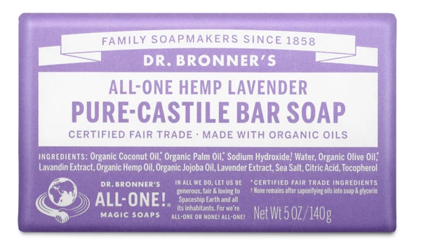 Lavender Organic Bar Soap by Dr. Bronner's