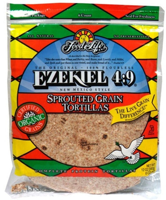 Tortillas Whole Grain Organic by Food for Life Ezekiel 4:9