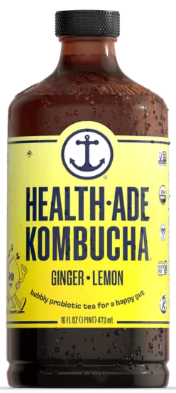 Ginger Lemon Kombucha, Health Ade Kombucha 473ml