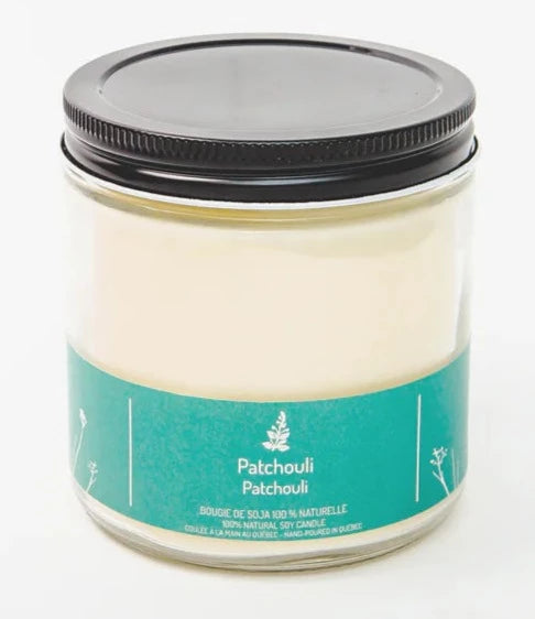 Bougie en cire de soja Patchouli par Driftwood Natural, 370 g