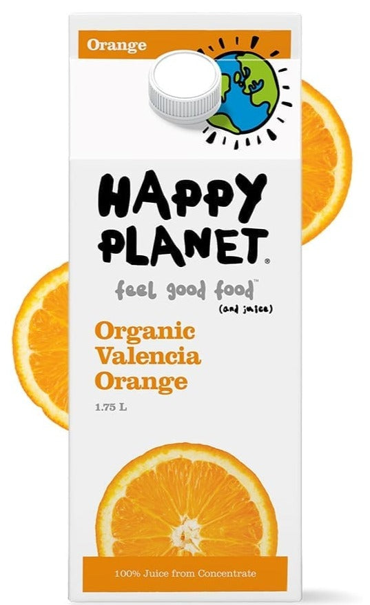 Jus d'orange de Valence frais biologique par Happy Planet, 1,75 L