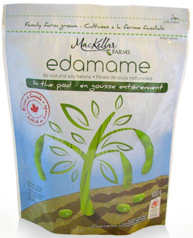 Edamame in the Pod Grown in Ontario by MacKellar Farms 400g