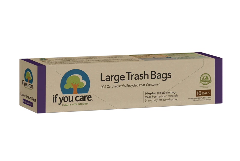Sacs poubelle recyclés de 30 gallons par If you care