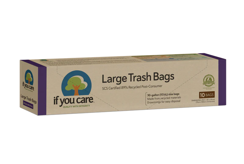 30 Gallon Recycled Trash Bags by If you care