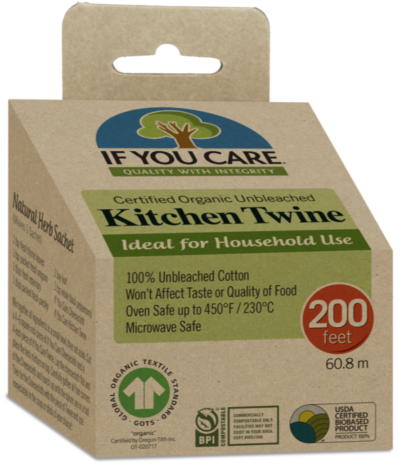 Natural Cooking Twine, Unbleached Cotton and Organic by If You Care 20 -  SmoothiesGo
