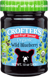 Organic Wild Blueberry Jam with No Refined Sugar by Crofter&#39;s 235ml