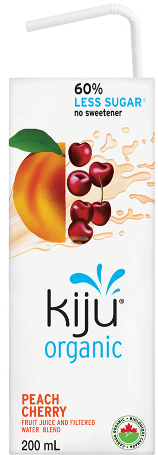 Cherry Peach Fit Juice with 60% Less Sugar by Kiju 4x200ml