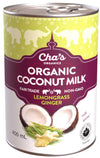 Lait de Coco Bio Citronnelle Gingembre par Cha&#39;s Organics 400 ml