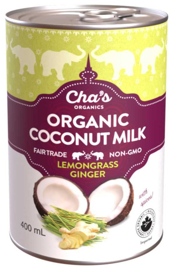 Lait de Coco Bio Citronnelle Gingembre par Cha's Organics 400 ml